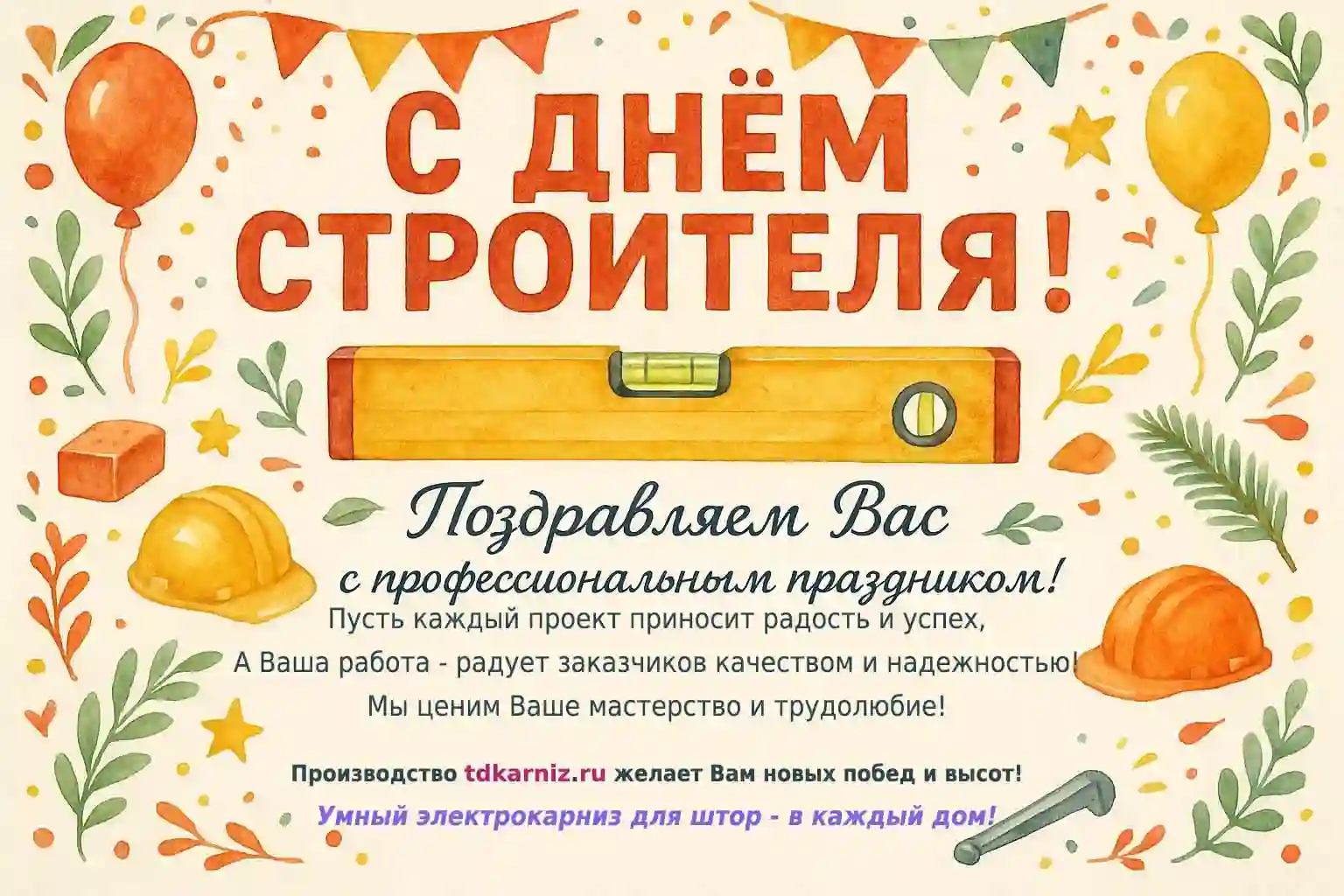 С Днём строителя!